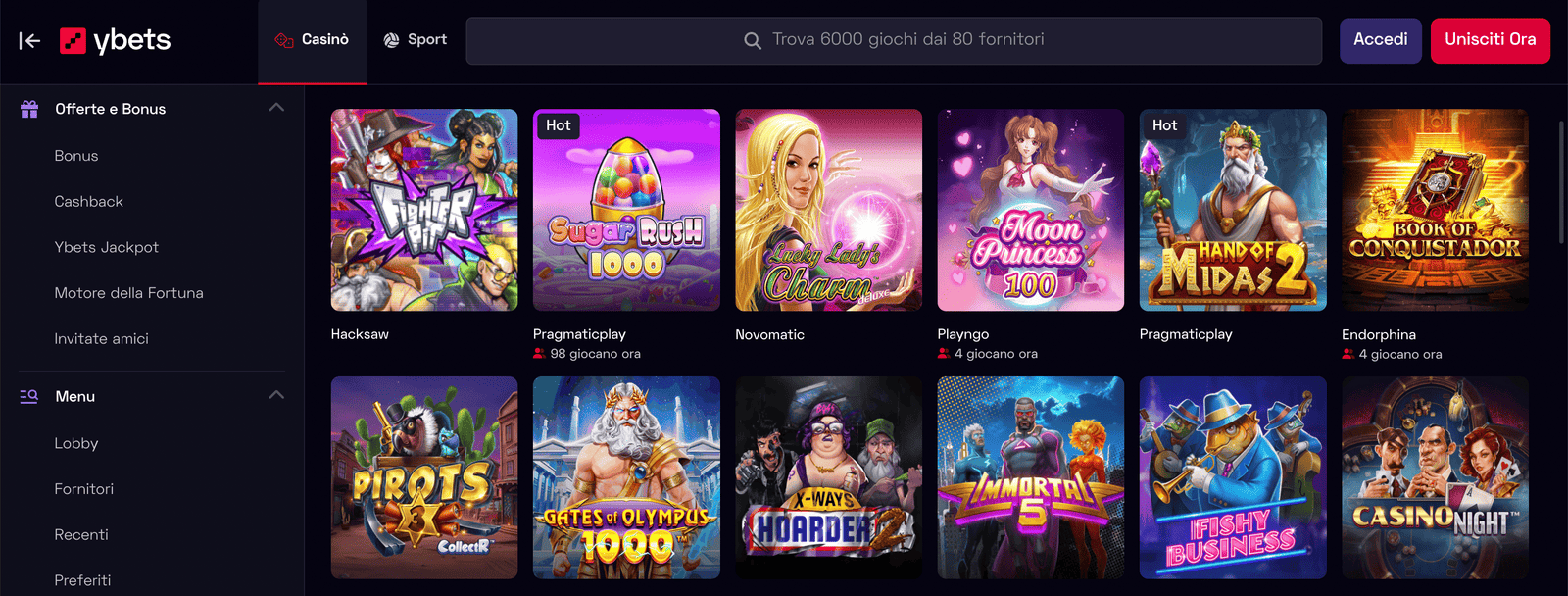 Ybets Casino Slot